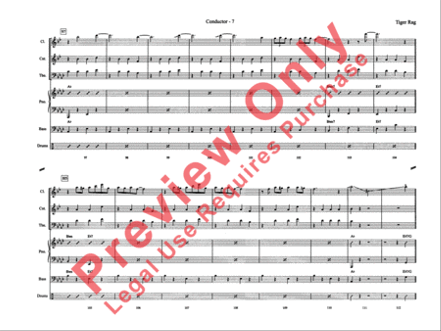 Tiger Rag (Hold That Tiger) Jazz Ensemble scores gallery preview page 13