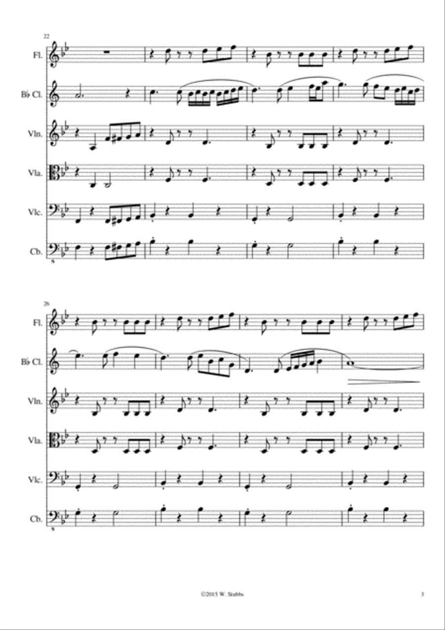 G minor Suite - III. 4/4 Small Ensemble scores gallery preview page 3