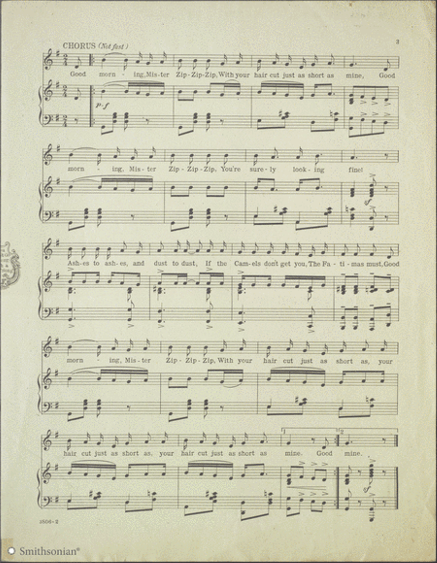 Good Morning Mr. Zip-Zip-Zip Piano, Vocal scores gallery preview page 3