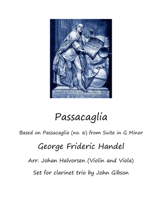 Book cover for Passacaglia set for Clarinet Trio