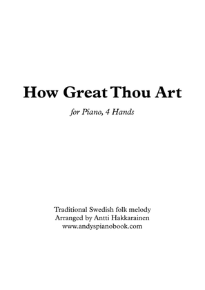 How Great Thou Art - Piano, 4 Hands