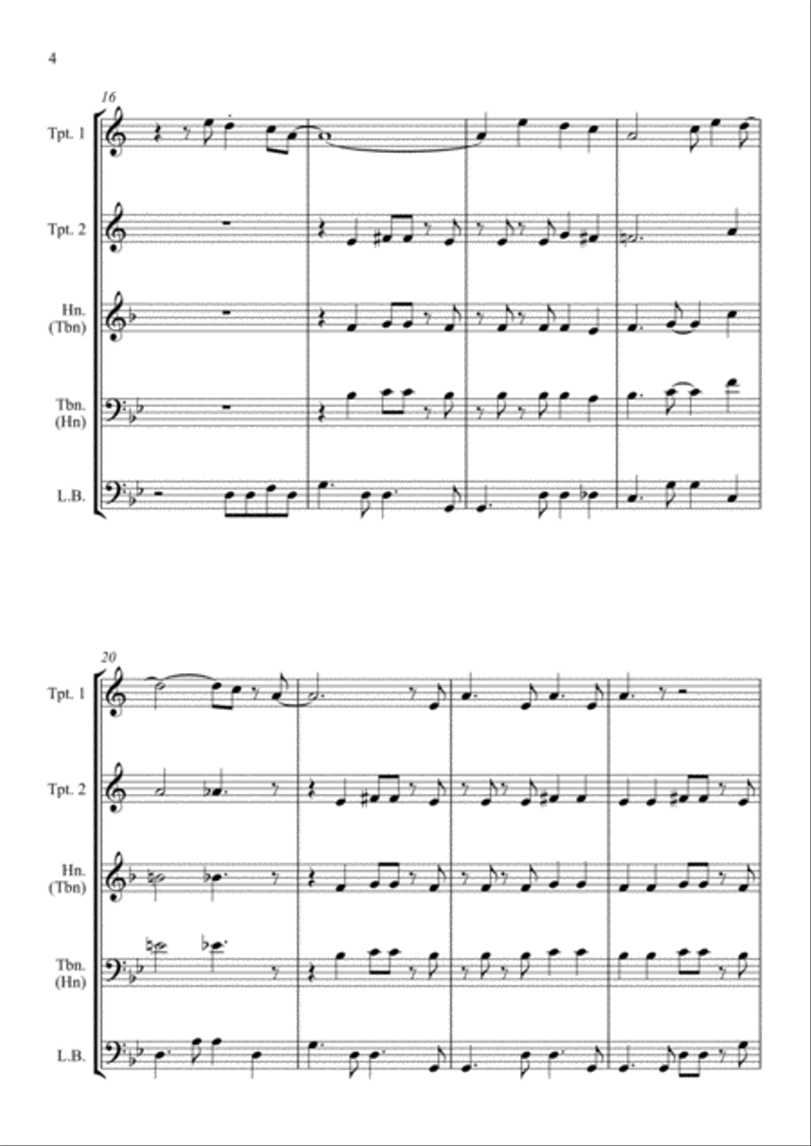Mas Que Nada Mas Que Nada Brass Quartet scores gallery preview page 4