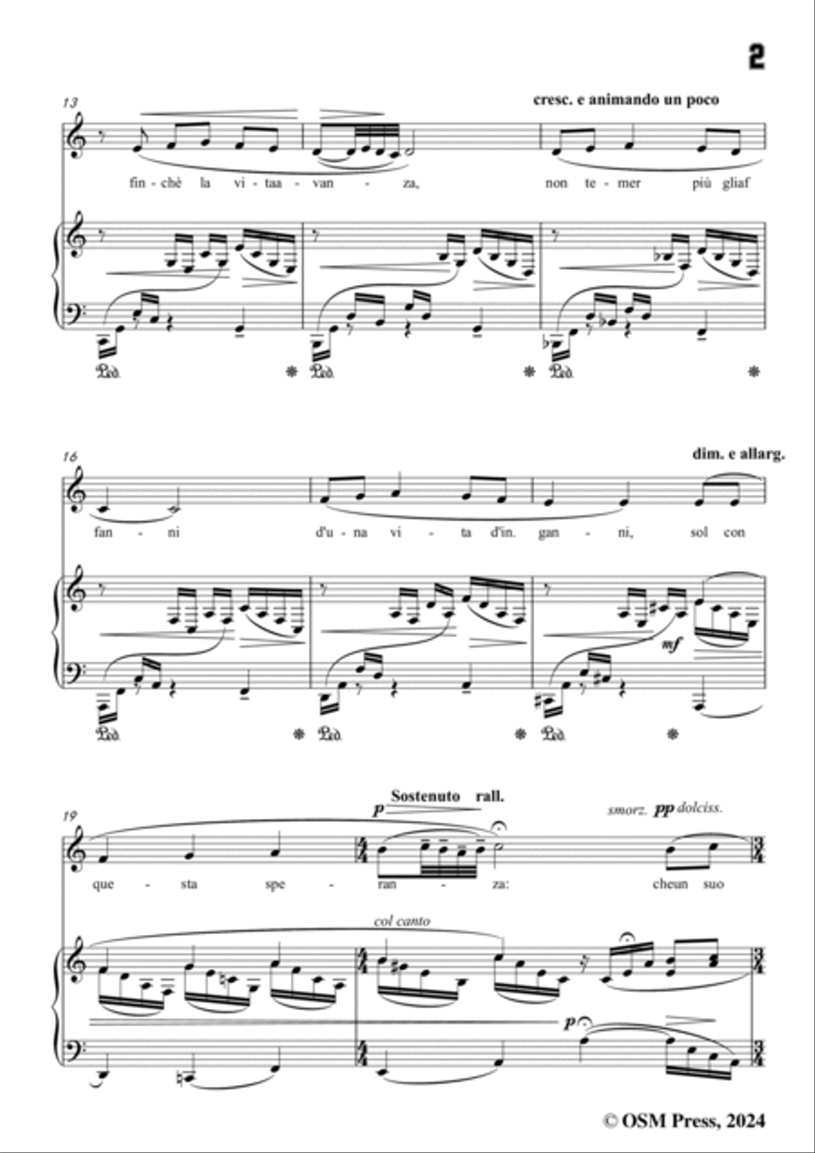 Donaudy-Amorosi Miei Giorni,in C Major Voice scores gallery preview page 3