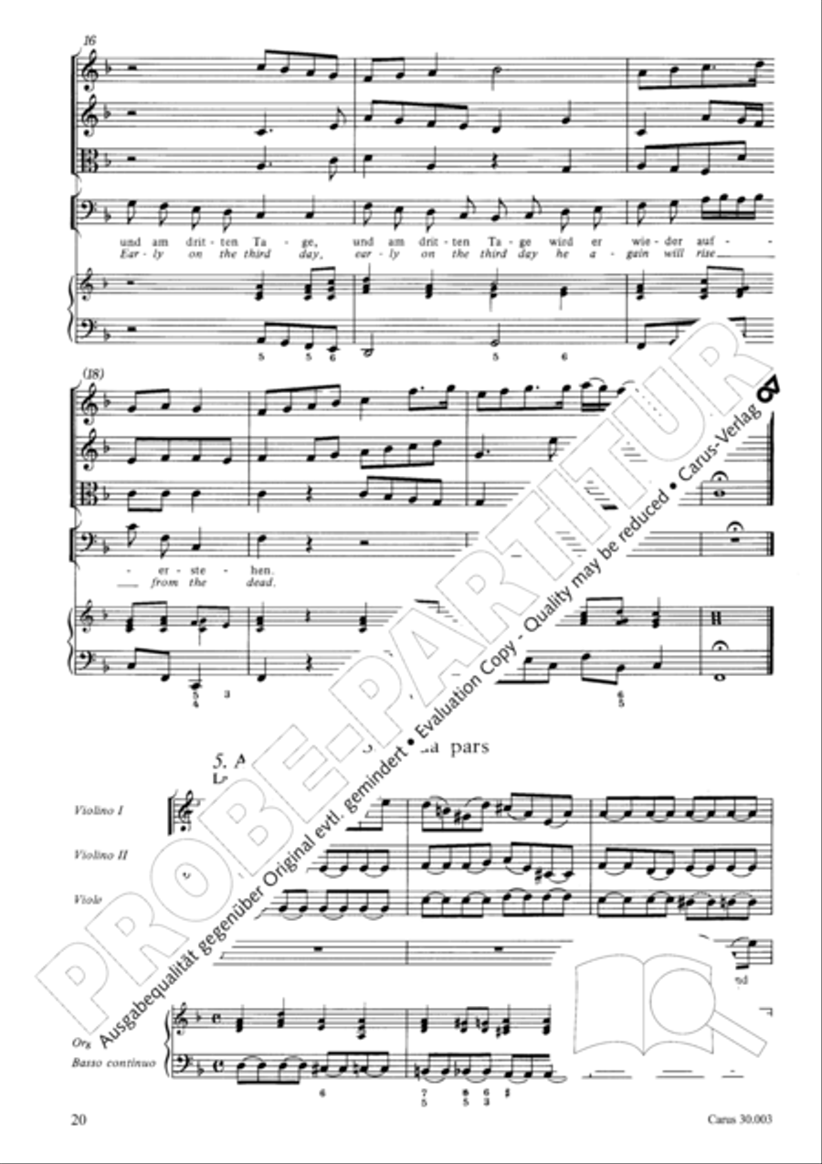Yes, you rather burden me here (Ja, mir hast du Arbeit gemacht) 4-Part scores gallery preview page 21