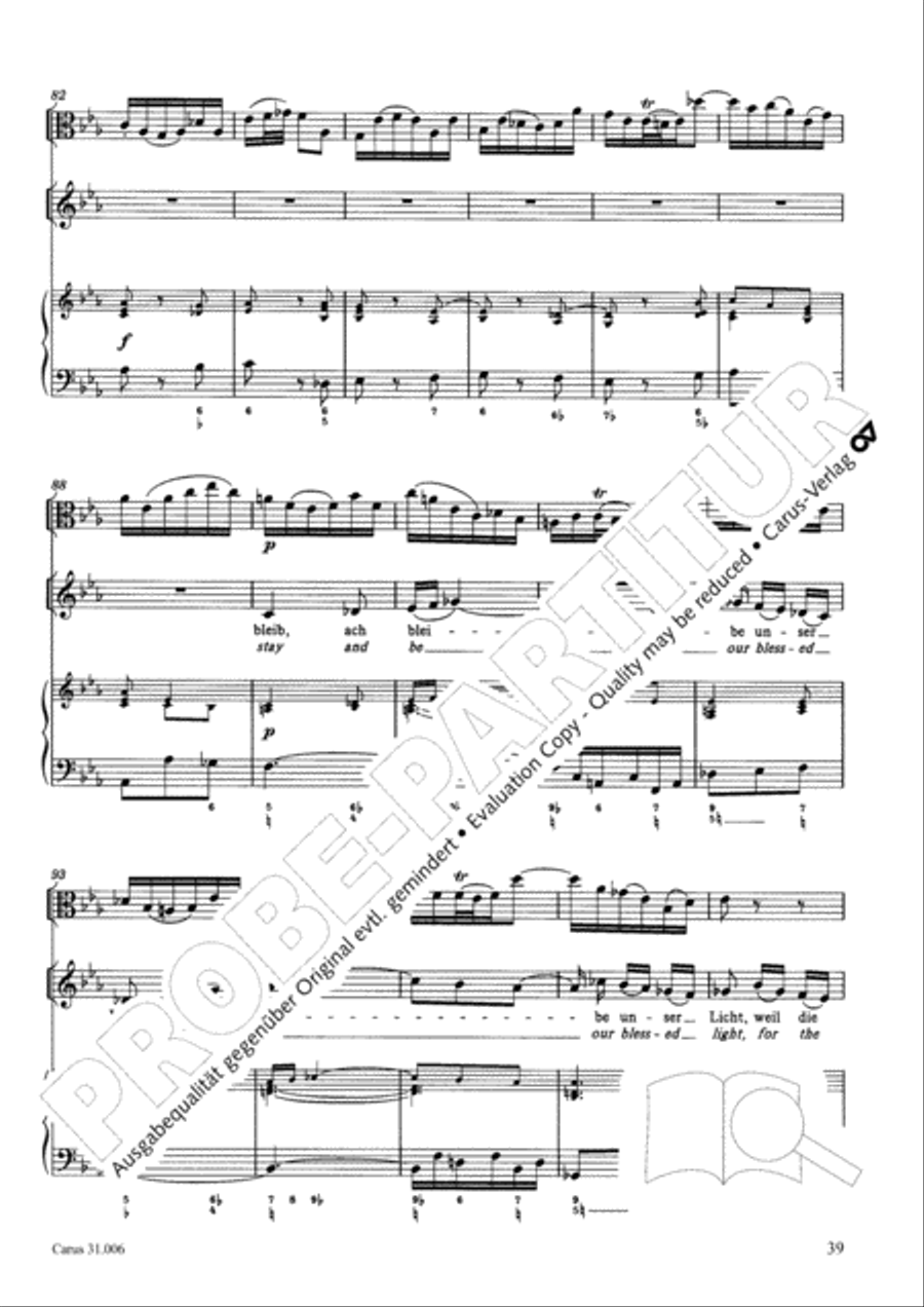 Stay with us, for it draws on toward evening (Bleib bei uns, denn es will Abend werden) 4-Part scores gallery preview page 40