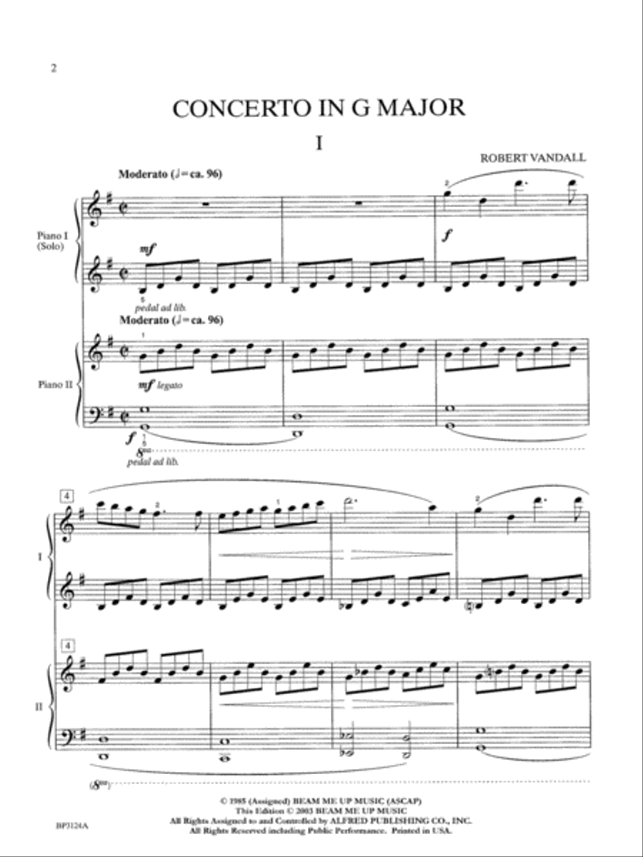 Concerto in G Major Small Ensemble scores gallery preview page 3