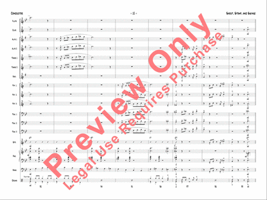 Shout, Stomp, and Swing! Jazz Ensemble scores gallery preview page 15
