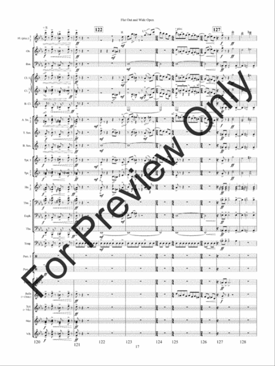 Flat Out and Wide Open Concert Band scores gallery preview page 20