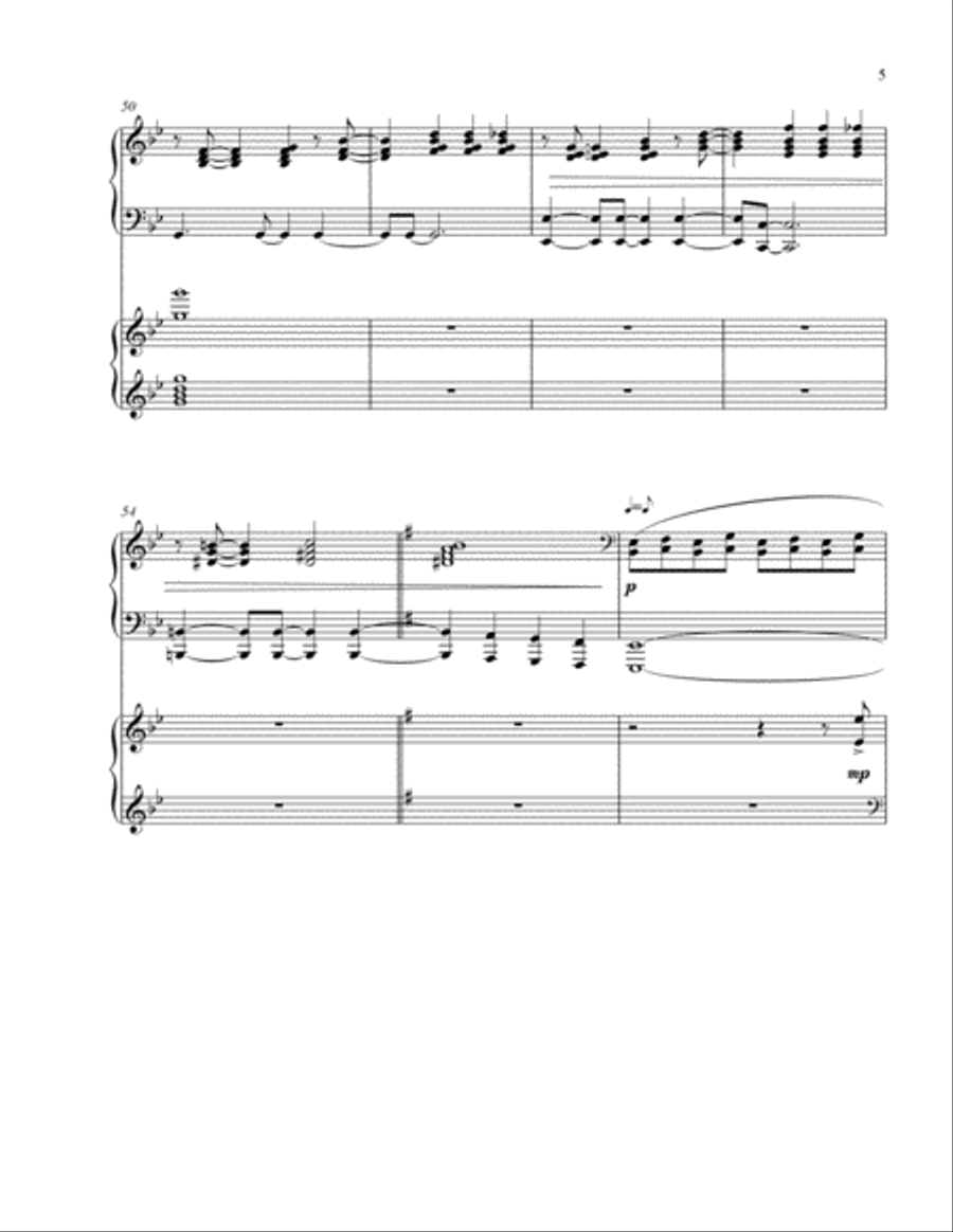 O Come Be Merry, Gentlemen 2 Pianos, 4-Hands scores gallery preview page 5