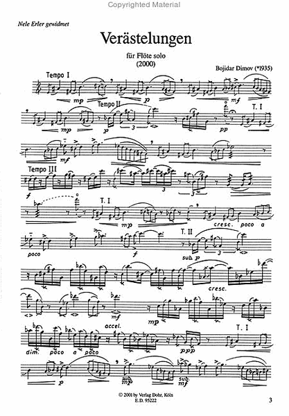 Verästelungen für Flöte solo (2000)
