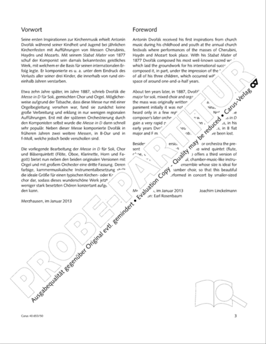Mass in D Major (Missa in D) 4-Part scores gallery preview page 4