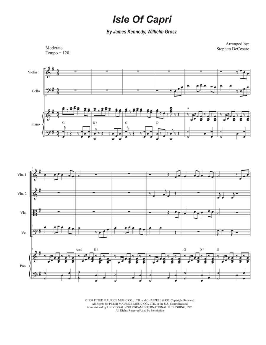 Isle Of Capri Isle Of Capri Piano Quintet scores gallery preview page 1