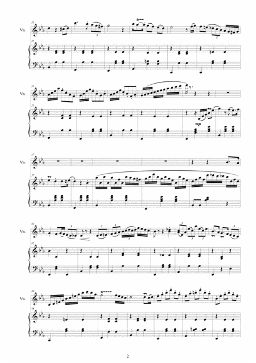 Cara - Violin Waltz No.2 in E flat major CS2501 for Violin and Piano Violin Solo scores gallery preview page 2