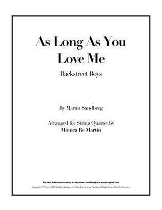 Book cover for As Long As You Love Me