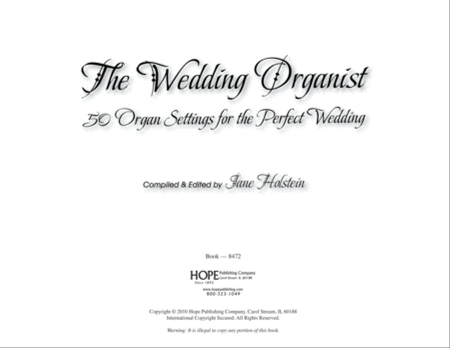 Wedding Organist, The-Digital Download Organ scores gallery preview page 2