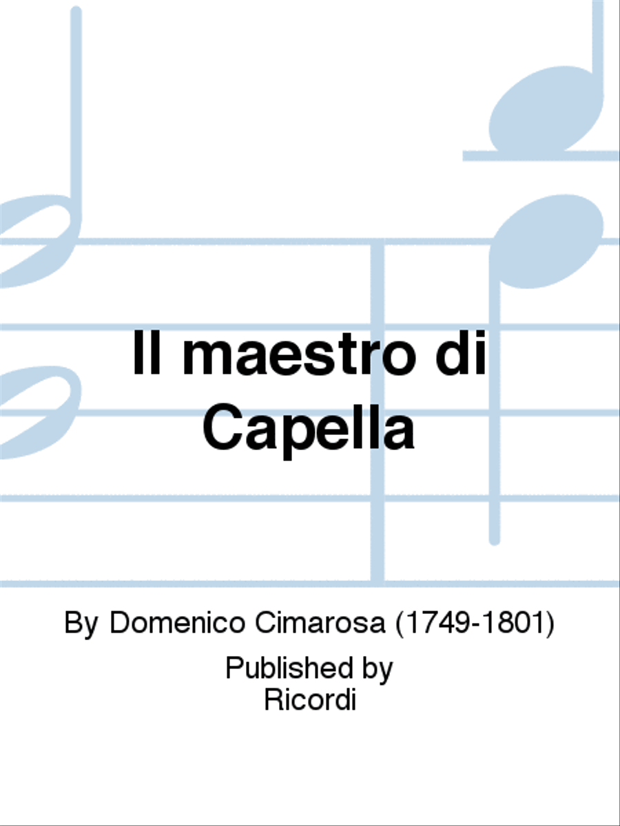 Il maestro di Capella Choir scores gallery preview page 1