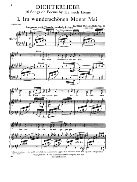 Dichterliebe, Opus 48. A Cycle Of 16 Songs (G. & E.) - High