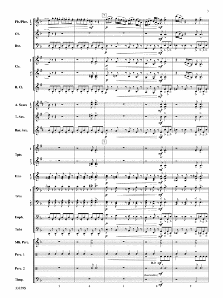 March of the Trolls March of the Trolls Concert Band scores gallery preview page 3