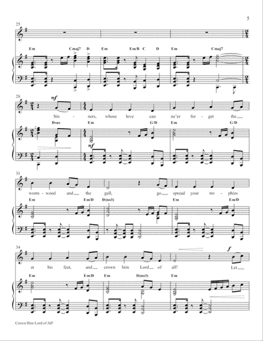 Crown Him Lord of All! Solo-Digital Download Choir scores gallery preview page 5