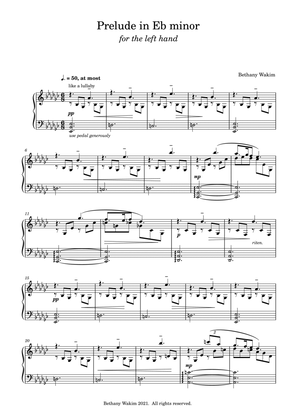 Prelude for the Left Hand