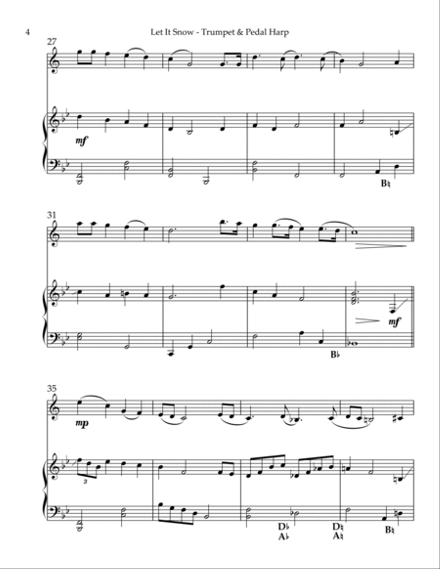 Let It Snow! Let It Snow! Let It Snow! Trumpet Duet scores gallery preview page 4