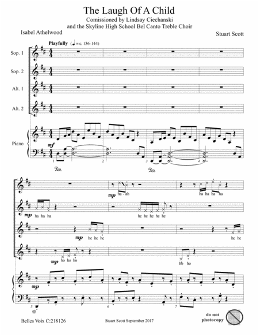 Laugh of a Child Small Ensemble scores gallery preview page 1
