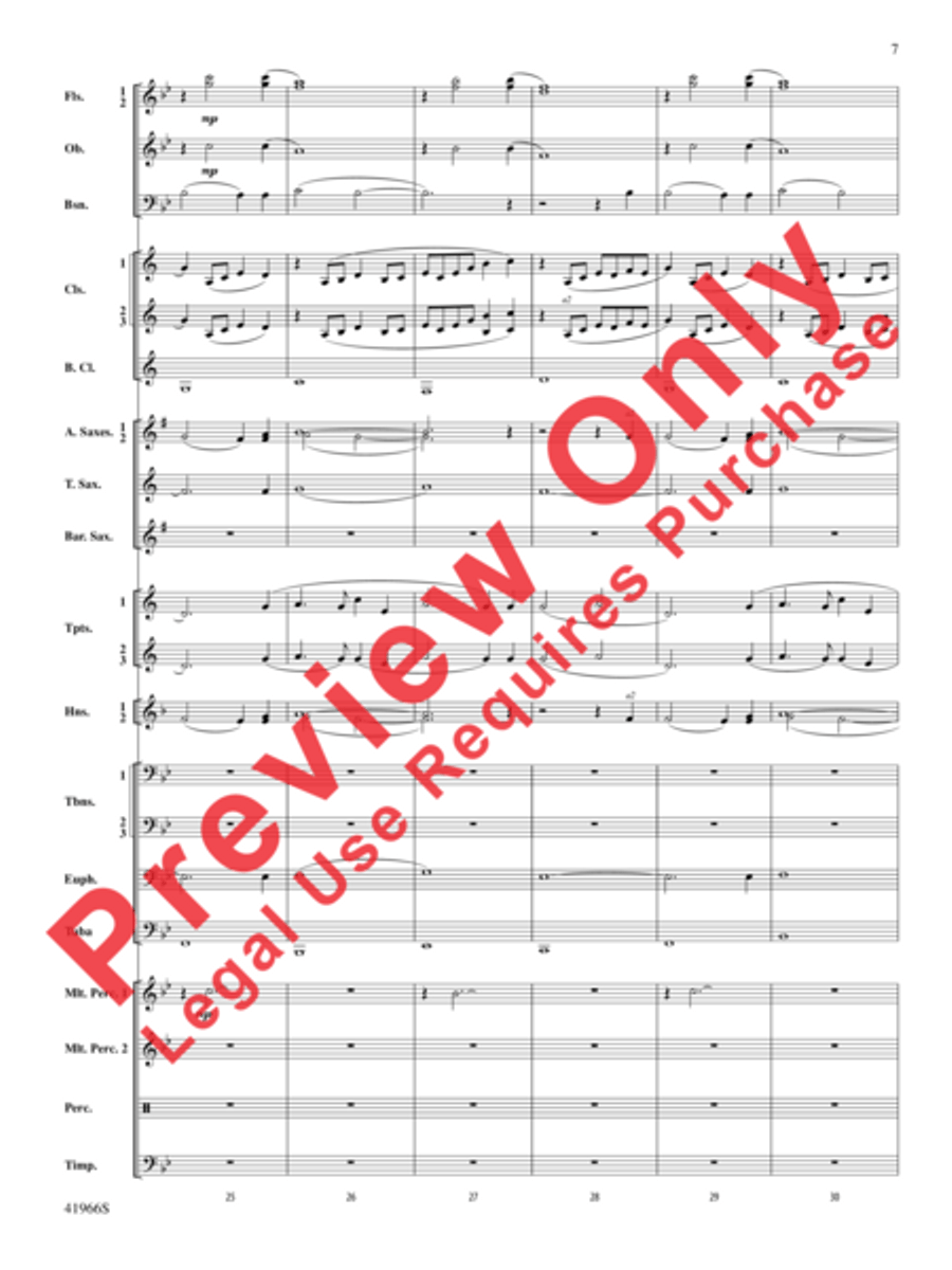 Holy Night, Silent Night Concert Band scores gallery preview page 7