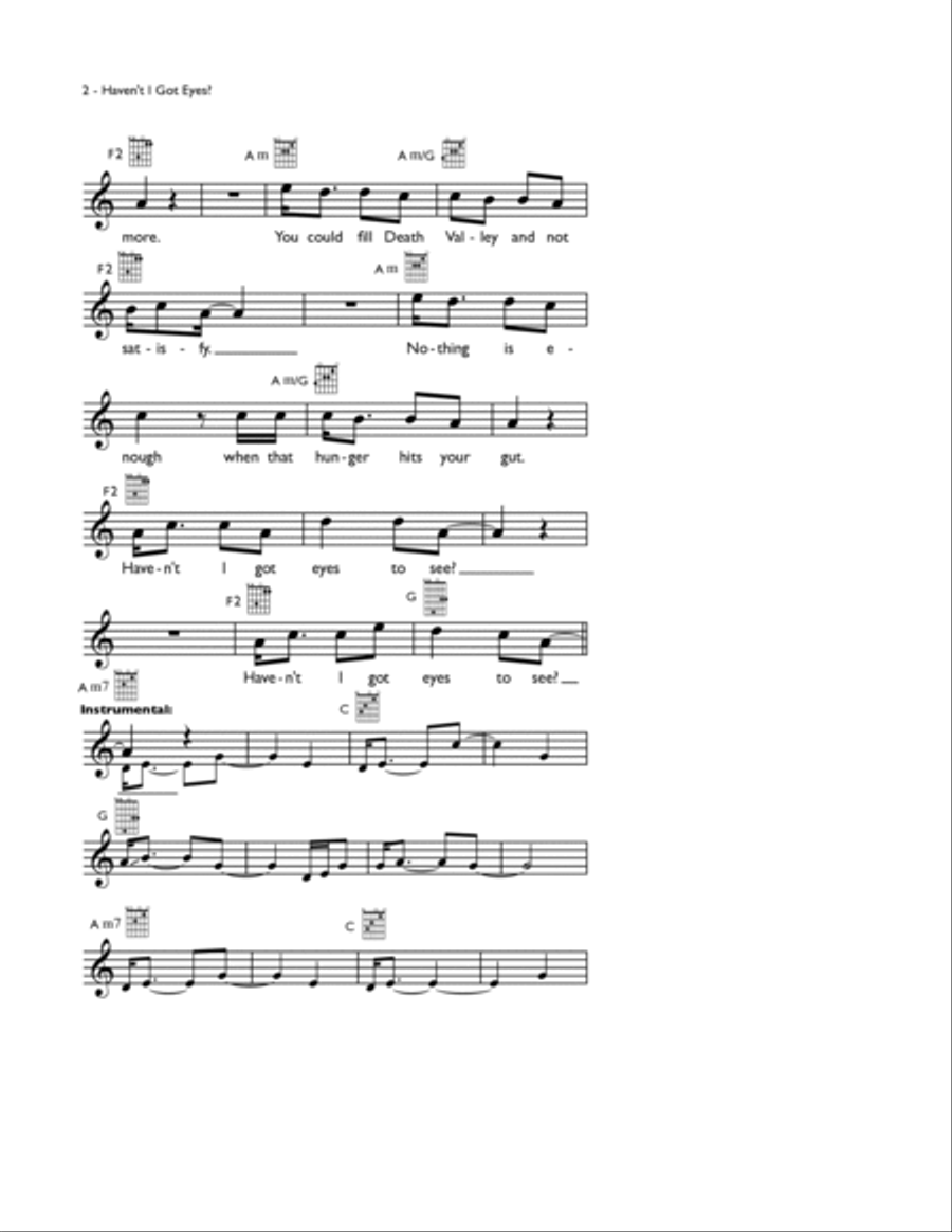 Haven't I Got Eyes Haven't I Got Eyes Guitar scores gallery preview page 2