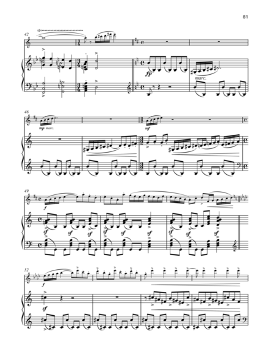 Sonata in one movement B-Flat Clarinet scores gallery preview page 4