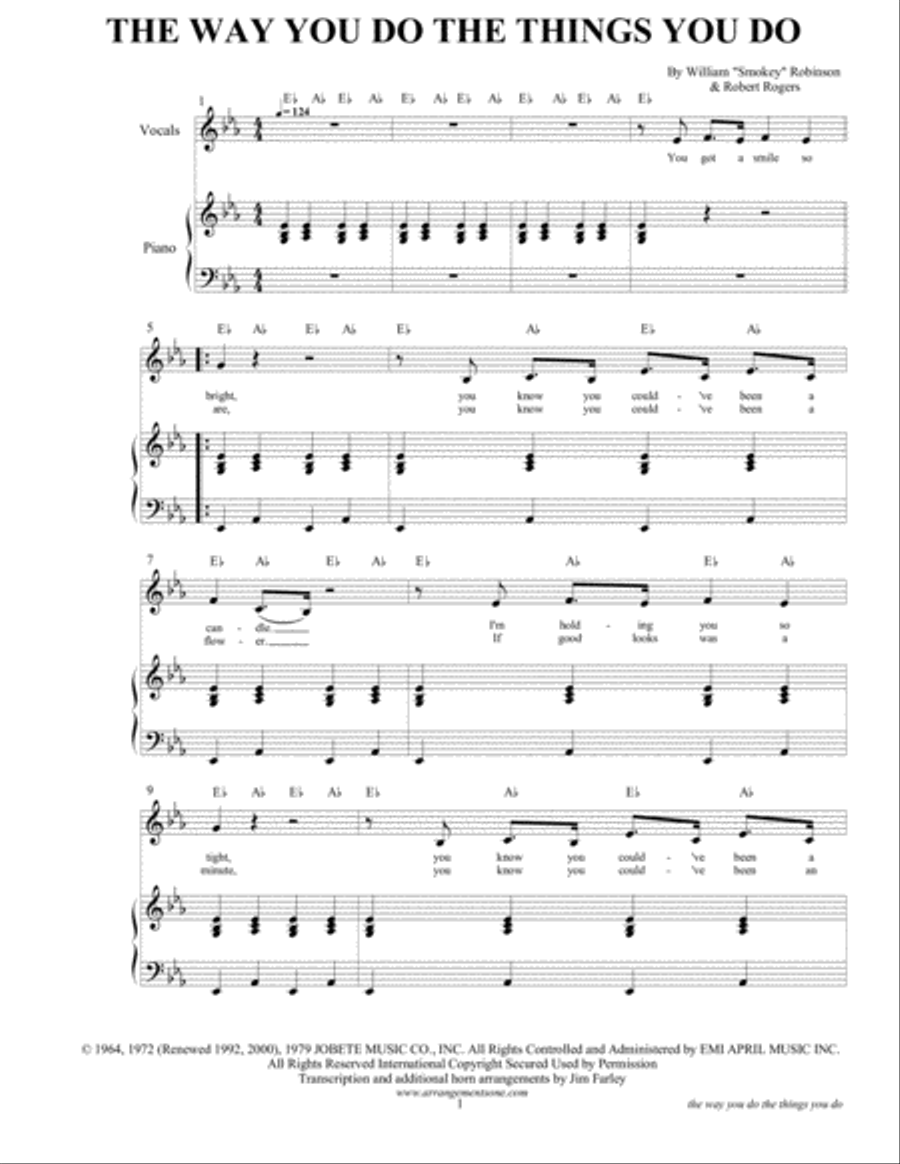 The Way You Do The Things You Do Voice scores gallery preview page 3