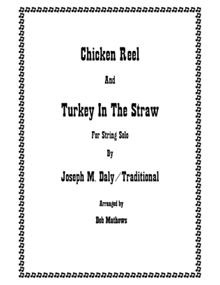 Book cover for Chicken Reel and Turkey In The Straw fiddle solo for strings