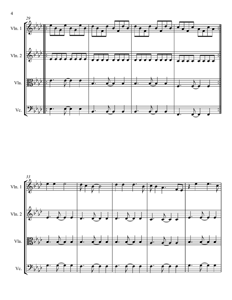 Clocks String Quartet scores gallery preview page 4