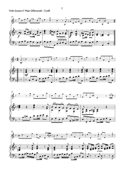 Corelli - Allemande from Violin Sonata in F Major - Intermediate image number null