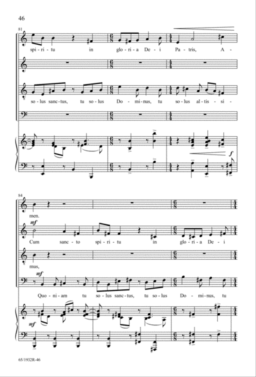Gloria 4-Part scores gallery preview page 49