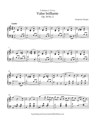 Valse brillante in A minor, Opus 34, No 2