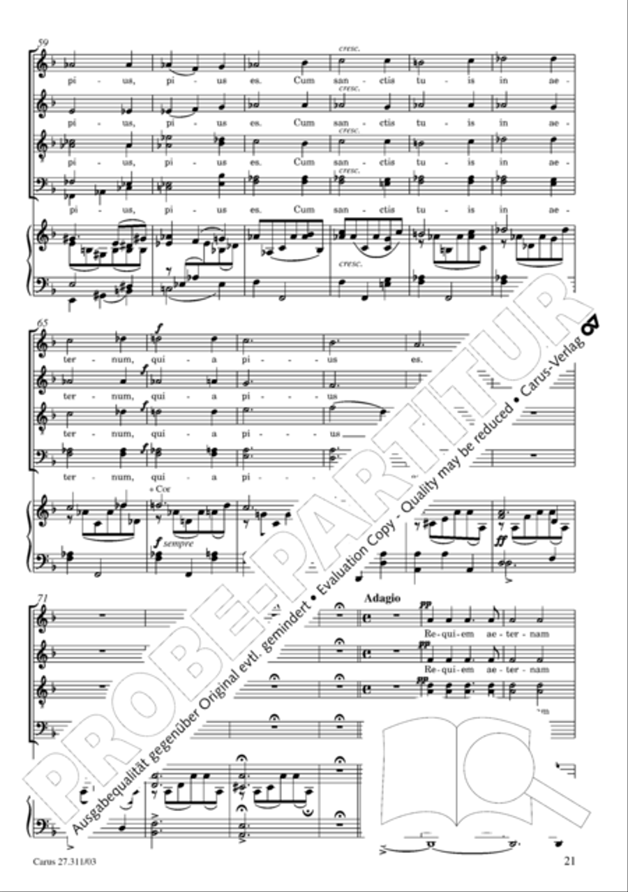 Requiem - church version (Requiem. Fassung mit kleinem Orchester) 4-Part scores gallery preview page 22