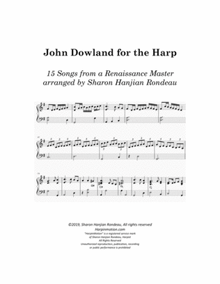 Book cover for John Dowland for the Harp