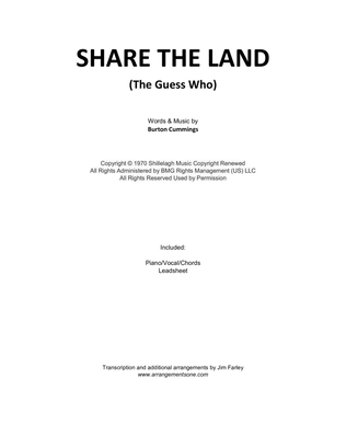 Book cover for Share The Land