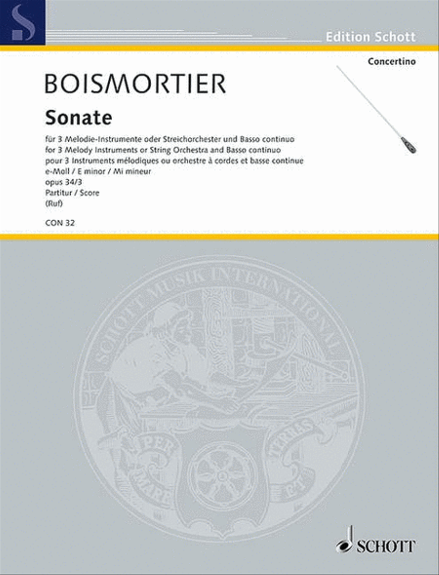 Sonata E Minor Op. 34, No. 3 Chamber Orchestra scores gallery preview page 1