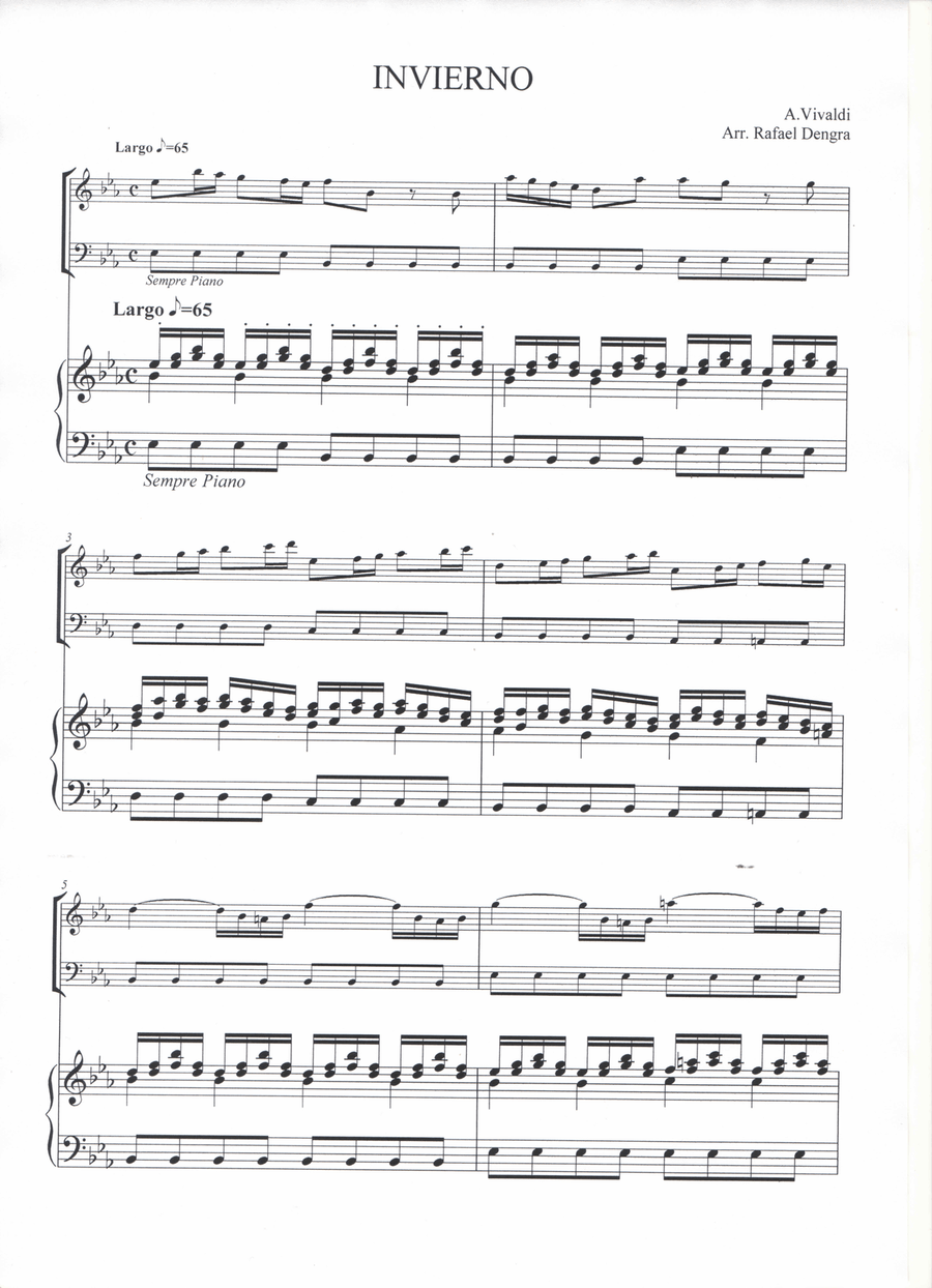 Largo from Winter - Violin, Cello & Piano Largo from Winter - Violin, Cello & Piano Piano Trio scores gallery preview page 1