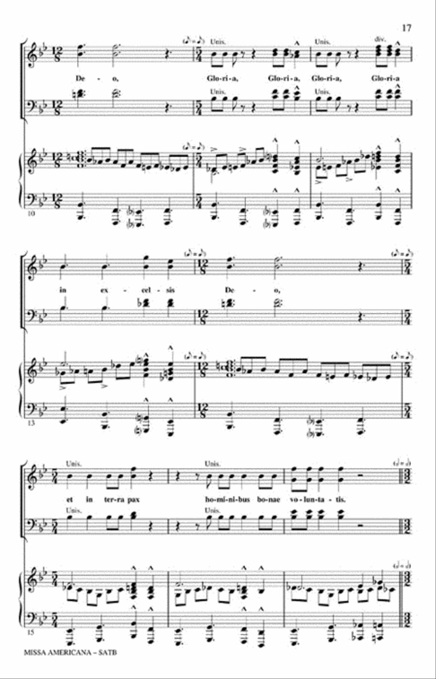 Missa Americana 4-Part scores gallery preview page 5