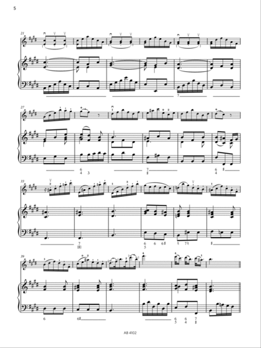 Allegro (Grade 8, A1, from the ABRSM Violin Syllabus from 2024) Violin Solo scores gallery preview page 5