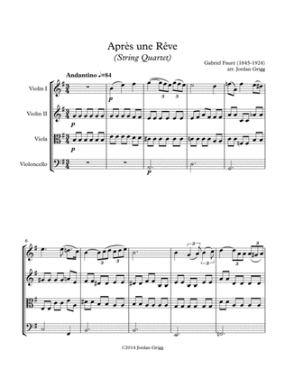 Book cover for Après une Rêve (String Quartet)