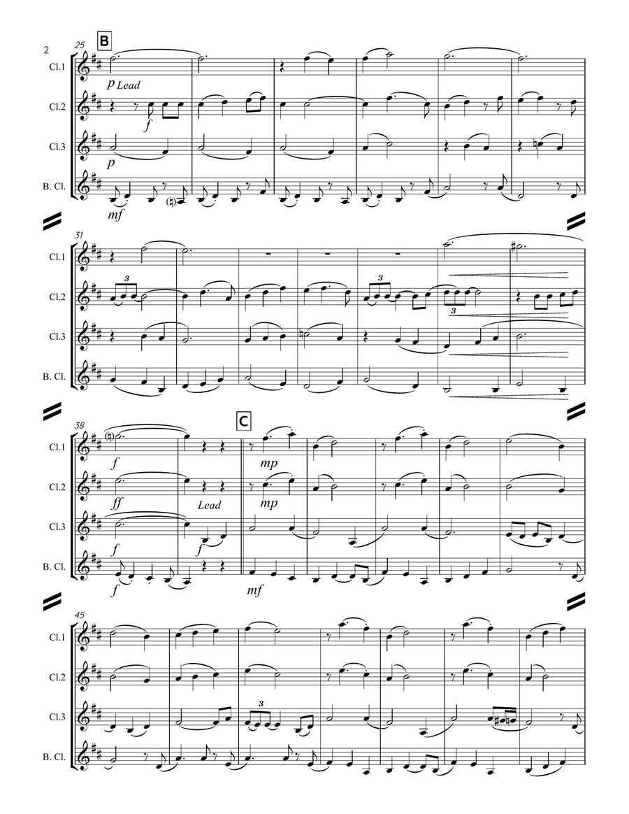 What The World Needs Now Is Love Clarinet Quartet scores gallery preview page 3