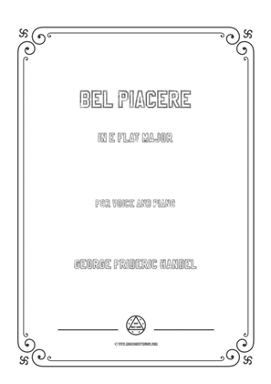Book cover for Handel-Bel piacere in E flat Major,for Voice and Piano