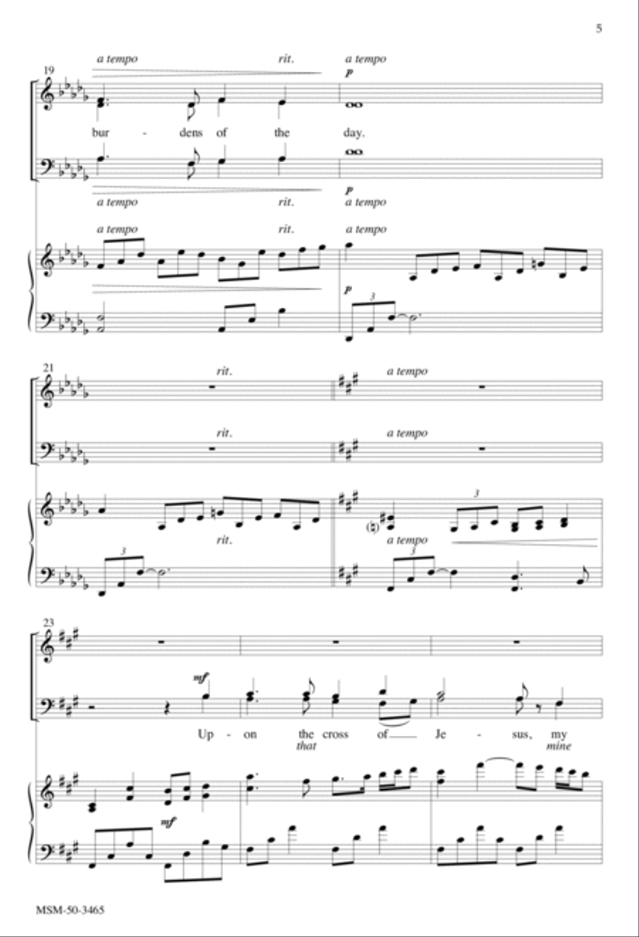 Beneath the Cross of Jesus 4-Part scores gallery preview page 5