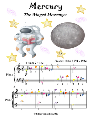 Mercury the Winged Messenger Easy Piano Sheet Music