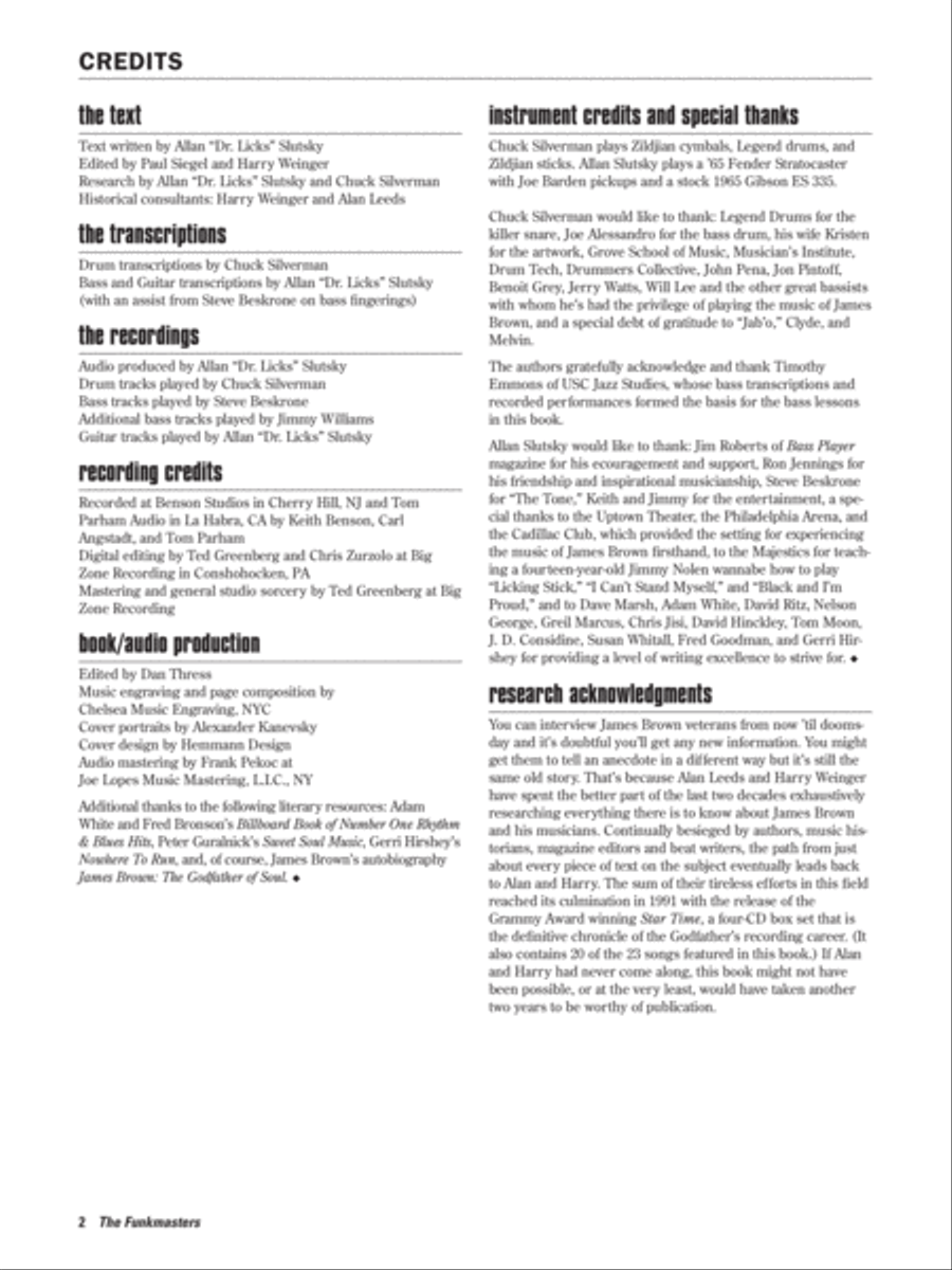 The Funkmasters -- The Great James Brown Rhythm Sections 1960-1973 Electric Guitar scores gallery preview page 2