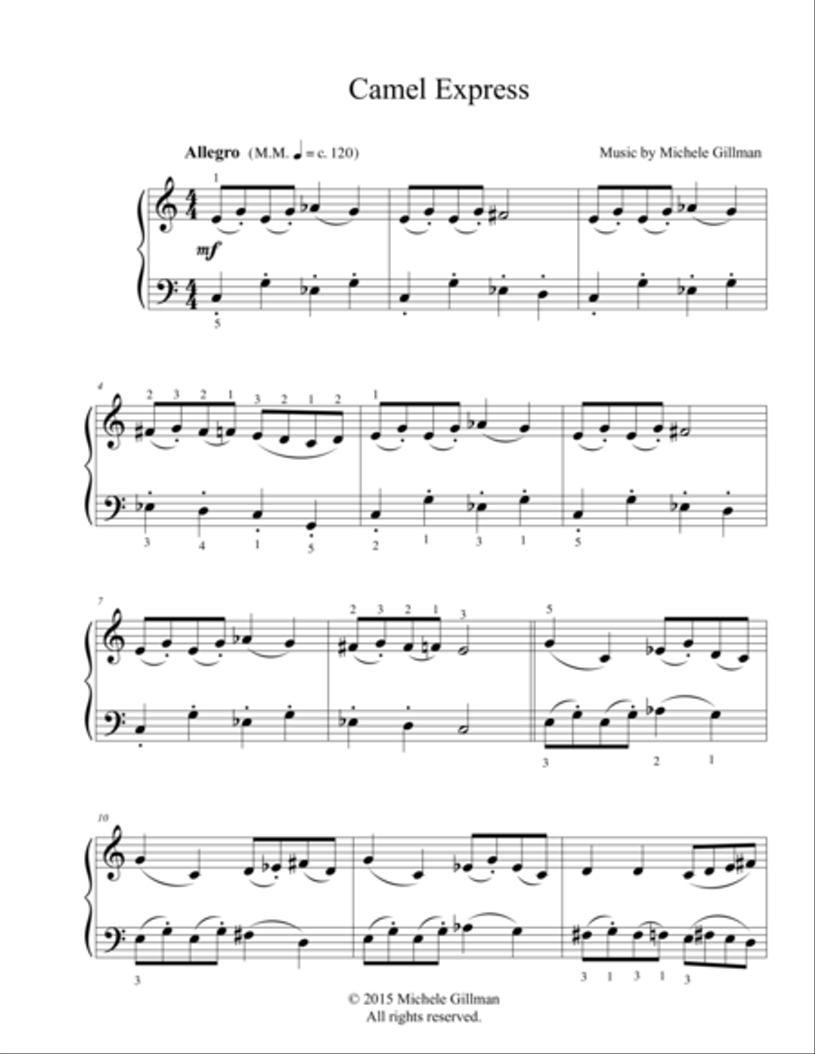 Camel Express Piano Solo scores gallery preview page 1