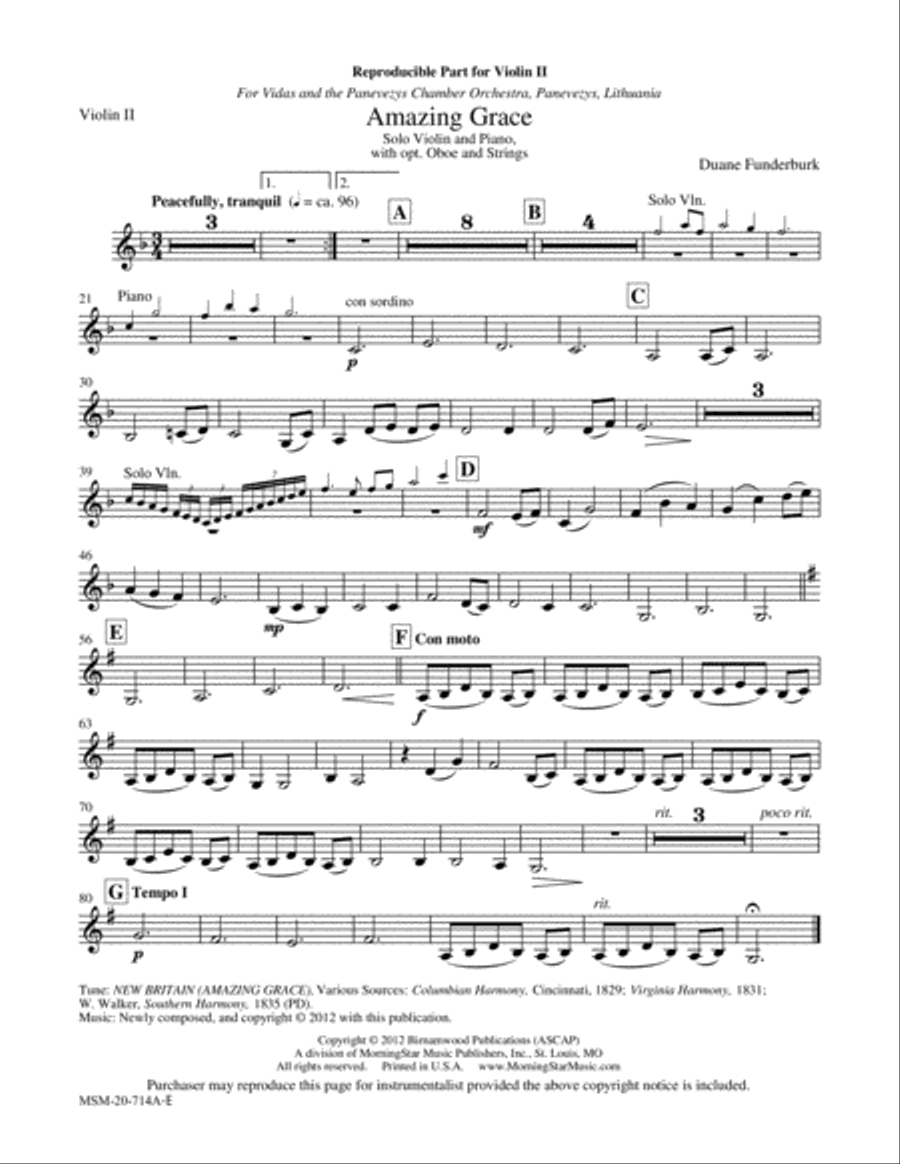 Amazing Grace Oboe scores gallery preview page 3